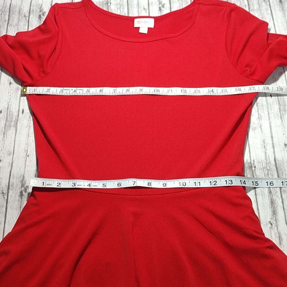 NWT LuLaRoe Red Georgia Tiered Skirt Dress - Picture 6 of 12